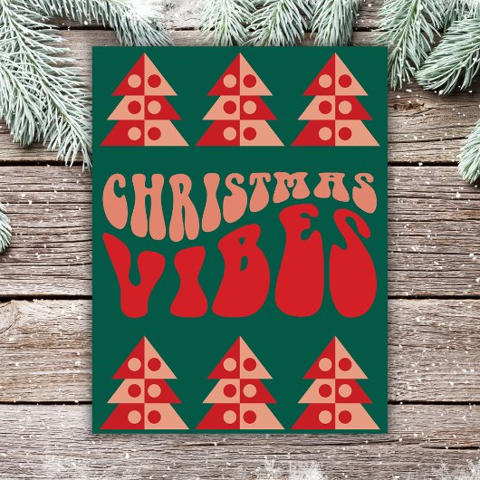 メリークリスマスビベスレトロ シーズンポストカード