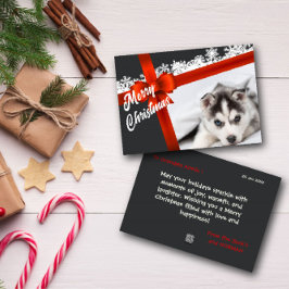 メリークリスマスビューティフルフォトグリーティングカード シーズンカード