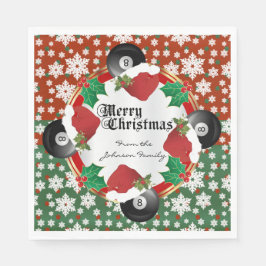 メリークリスマスビリヤード愛好家 スタンダードランチョンナプキン