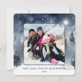 メリークリスマスビレッジスターファミリーフォト名 カード (裏面)