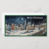 メリークリスマスビレッジフラットカード シーズンカード (正面/裏面)