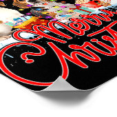 メリークリスマスビーグルドッグサンタトナディアライトXm ポスター (角)