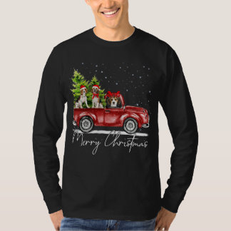 メリークリスマスビーグルラバーサンタライトトナカイ Tシャツ
