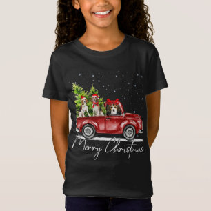 メリークリスマスビーグルラバーサンタライトトナカイ Tシャツ