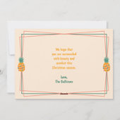 メリークリスマスビーチとパイナップル&フラワー シーズンカード (裏面)