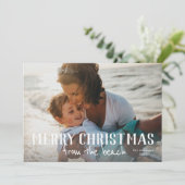 メリークリスマスビーチの写真 カード (スタンド正面)
