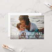 メリークリスマスビーチの写真 カード (正面/裏面インサイチュ)