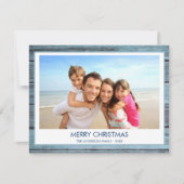 メリークリスマスビーチウッ素朴ド写真 シーズンカード (正面)