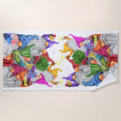 メリークリスマスビーチタオル格言お祝い ビーチタオル (正面)