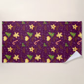 メリークリスマスビーチタオル ビーチタオル (正面)