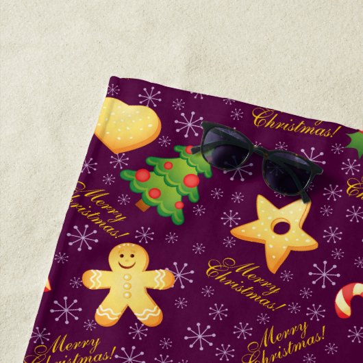 メリークリスマスビーチタオル ビーチタオル (インサイチュ)