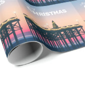 メリークリスマスビーチピアサンセットサンディエゴ ラッピングペーパー (ロールコーナー)