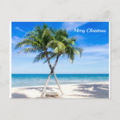 メリークリスマスビーチヤシの木 ポストカード (正面)