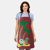 メリークリスマスビーチ エプロン (着用した状態)