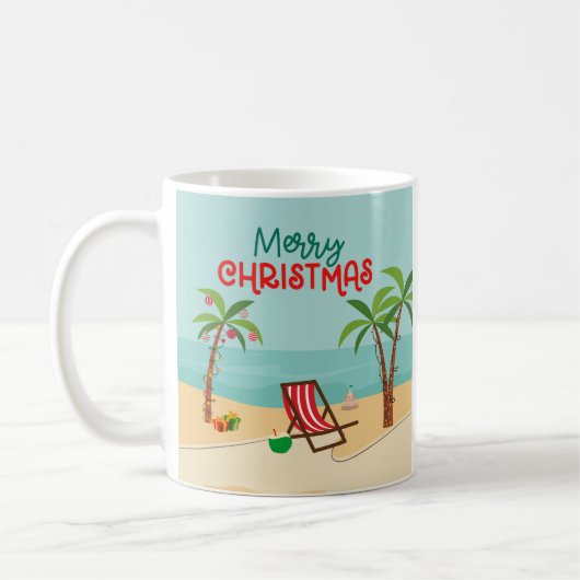 メリークリスマスビーチ コーヒーマグカップ (左)