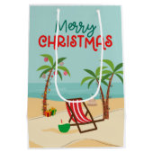 メリークリスマスビーチ ミディアムペーパーバッグ (裏面)