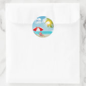 メリークリスマスビーチ ラウンドシール (バッグ)