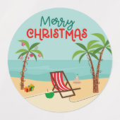 メリークリスマスビーチ ラベル (デザイン1)