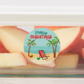 メリークリスマスビーチ ラベル (貼付)