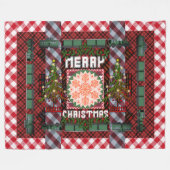 メリークリスマスピクニックパレード フリースブランケット (正面(横))