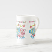 メリークリスマスピグボーン中国マグ ボーンチャイナマグカップ (正面右)