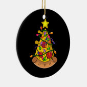 メリークリスマスピザクリスマスツリーライト セラミックオーナメント (右)