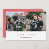 メリークリスマスピスタイリッシュンクミニマル2枚の写真 シーズンカード (正面/裏面)