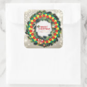 メリークリスマスピックボール1シール スクエアシール (バッグ)