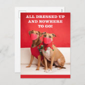 メリークリスマスピットの雄牛を顔マスク シーズンポストカード (正面/裏面)