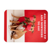 メリークリスマスピットの雄牛を顔マスク マグネット (横)