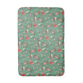 メリークリスマスピットブルドッグ バスマット (正面縦)