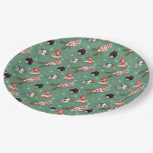 メリークリスマスピットブルドッグ ペーパープレート (アングル)