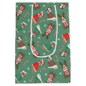 メリークリスマスピットブルドッグ ミディアムペーパーバッグ (裏面)