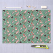 メリークリスマスピットブルドッグ 薄葉紙 (クラフト)