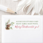 メリークリスマスピネコーンクリスマス ラベル (インサイチュ)