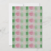 メリークリスマスピモダンンクと緑の格子模様の写真 シーズンカード (裏面)