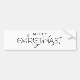メリークリスマスピラティスインストラクターギフトラベル バンパーステッカー