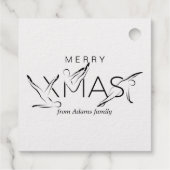 メリークリスマスピラティスインストラクターギフトラベル フェイバータグ (裏面)