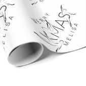 メリークリスマスピラティスインストラクターラッピング紙 ラッピングペーパー (ロールコーナー)