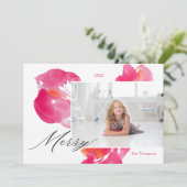 メリークリスマスピンクのはっきりした植物学 シーズンカード (スタンド正面)