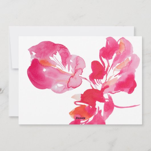 メリークリスマスピンクのはっきりした植物学 シーズンカード (裏面)