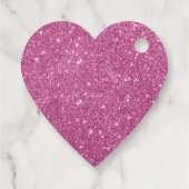 メリークリスマスピンクのグリッターエレガント名 フェイバータグ (裏面)