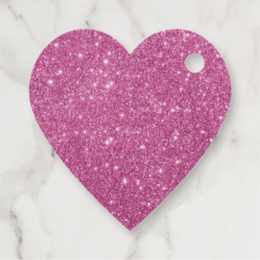 メリークリスマスピンクのグリッターエレガント名 フェイバータグ (裏面)