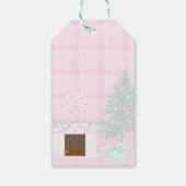メリークリスマスピンクギフトラベル |パーソナライズされた | ギフトタグ (裏面)