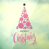 メリークリスマスピンクツリースターズホリデー ウィンドウサイン (シート3)