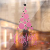 メリークリスマスピンクツリースターズホリデー ウィンドウサイン (シート2)