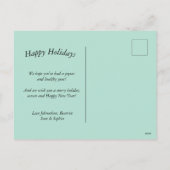 メリークリスマスピンクフラミンゴカスタム シーズンポストカード (裏面)