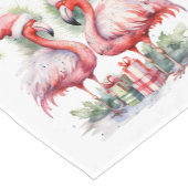 メリークリスマスピンクフラミンゴ ショートテーブルランナー (コーナー)