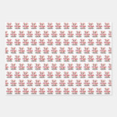 メリークリスマスピンクフラミンゴ ラッピングペーパーシート (正面3)