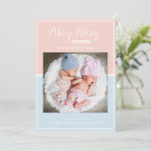 メリークリスマスピンクベビーブルーツイン シーズンカード (スタンド正面)